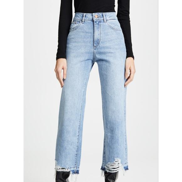 DL 1961 Women's Jeans Hepburn High Rise Wide Leg Size 28 NWT - Picture 1 of 6